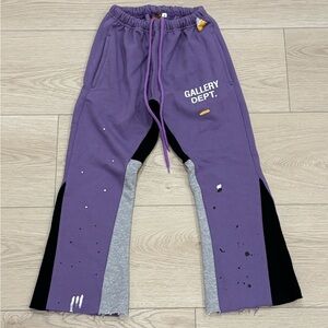 Kids Gallery Dept Purple and Black Sweatpants with Distressed Look